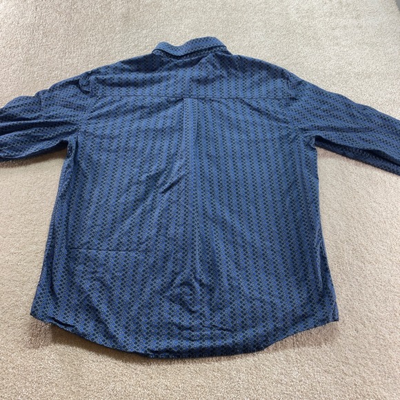 Cody James Core Shirt Mens Large Blue Geometric Print Button Down Long Sleeve - Picture 7 of 9